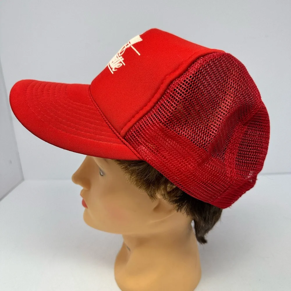 Vintage Tammy Wynette Tour Trucker Hat Cap Red Mesh Back Rope Snapback RARE!! L1